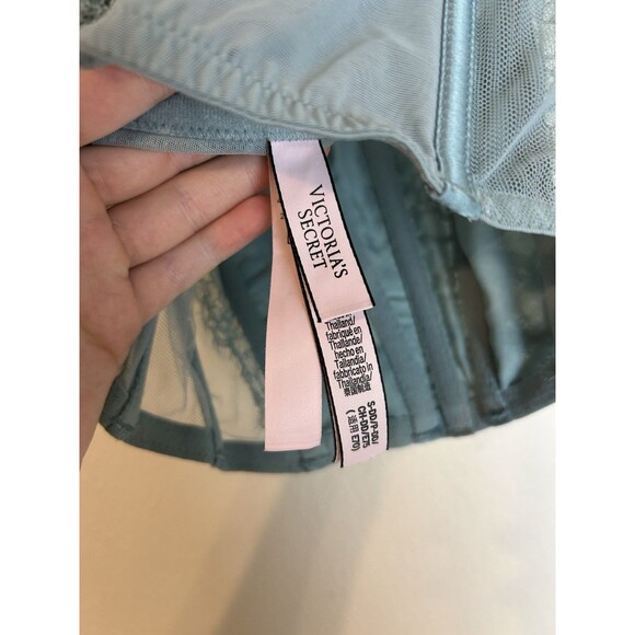 Victoria Secret Dream Angels Unlined Lace-Up Corset Top Light Teal Size Medium - Picture 4 of 5